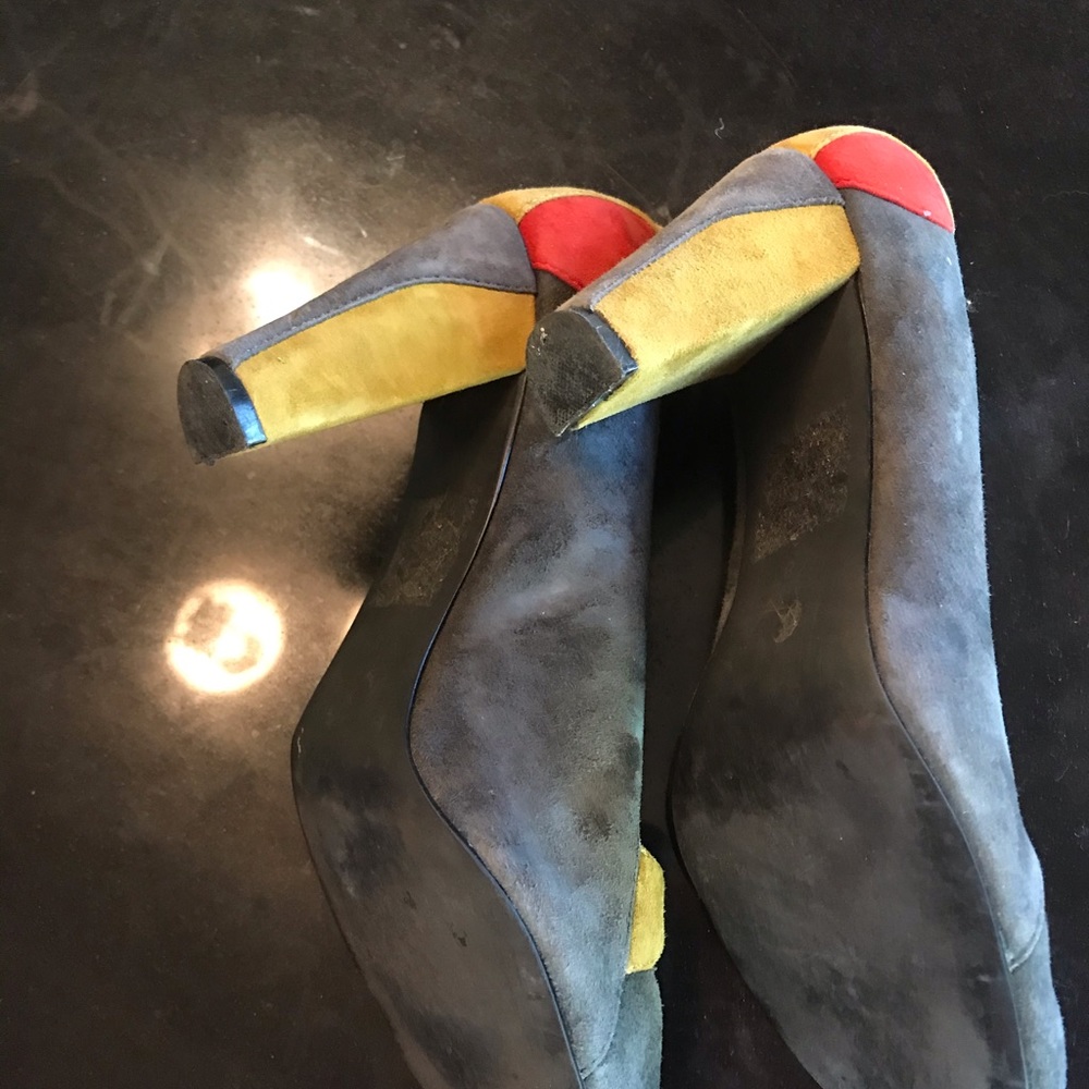 Farylrobin Suede Color Block Heels - image 5